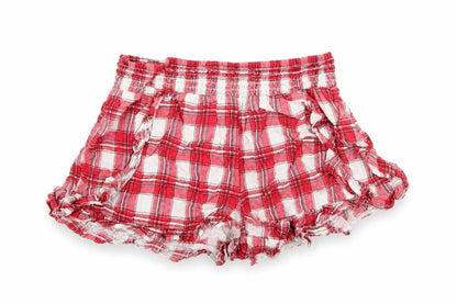 NEXT Girls Multicoloured Check  Cut-Off Shorts Size 10 Years