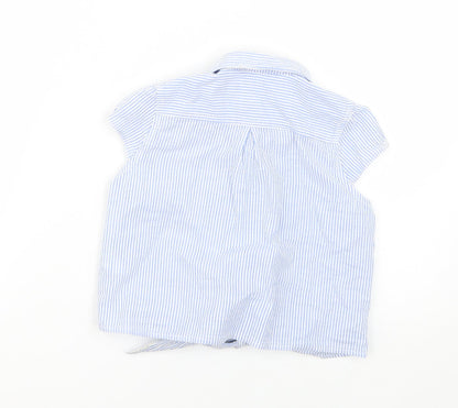 Logg Girls Blue Striped  Basic Button-Up Size 5-6 Years