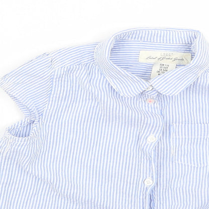 Logg Girls Blue Striped  Basic Button-Up Size 5-6 Years