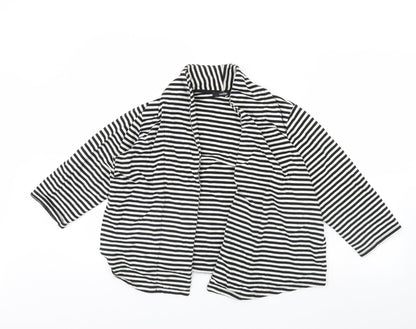 George Womens Black Striped  Jacket  Size 16