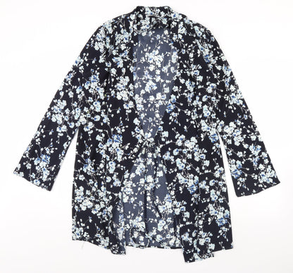 Unique Womens Blue Floral  Jacket  Size 10