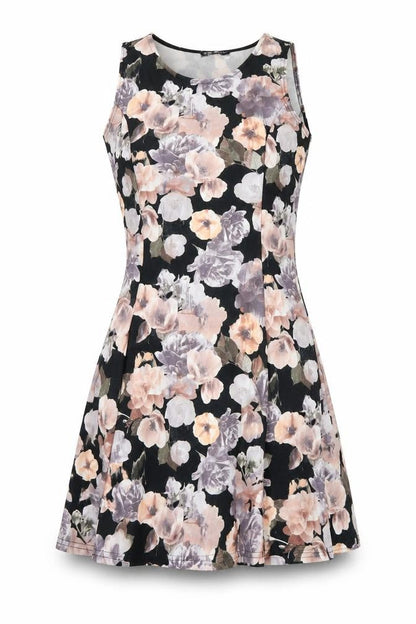 Select Womens Black Floral  Fit & Flare  Size 12