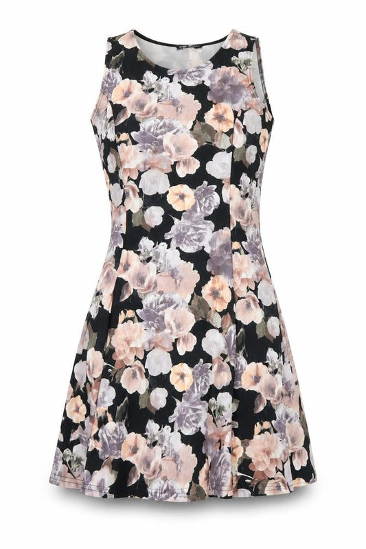 Select Womens Black Floral  Fit & Flare  Size 12