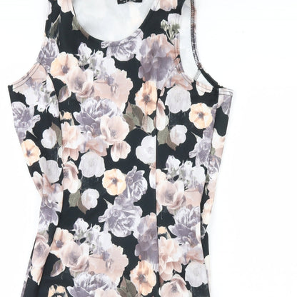 Select Womens Black Floral  Fit & Flare  Size 12