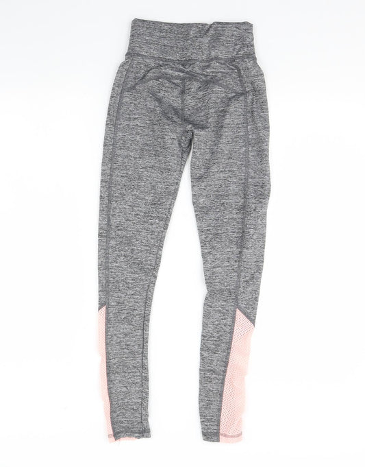 New Look Womens Grey   Compression Leggings Size XS L28 in