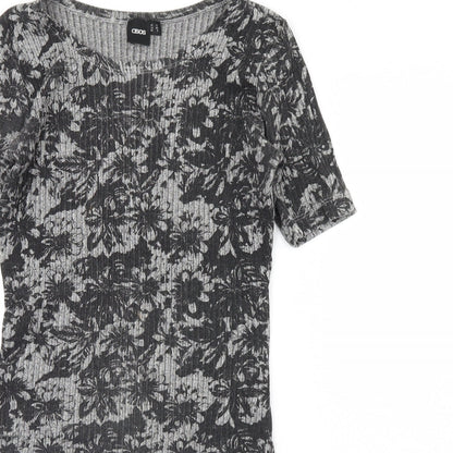 ASOS Womens Grey Floral  Mini  Size 12