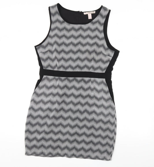 FOREVER 21 Womens Black Striped  Mini  Size L