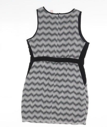 FOREVER 21 Womens Black Striped  Mini  Size L