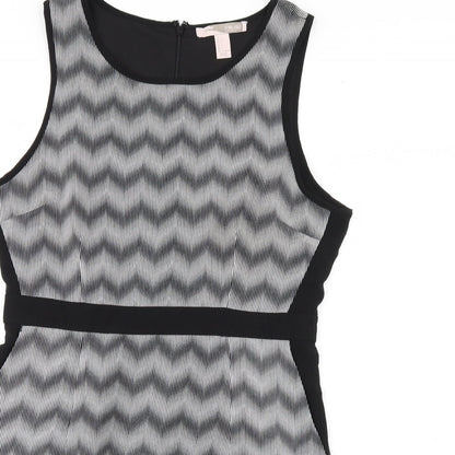 FOREVER 21 Womens Black Striped  Mini  Size L