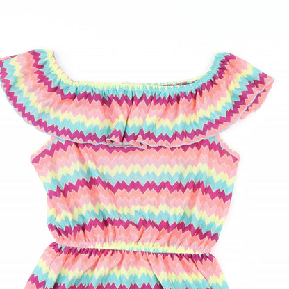 George Womens Multicoloured Striped  Kaftan  Size L