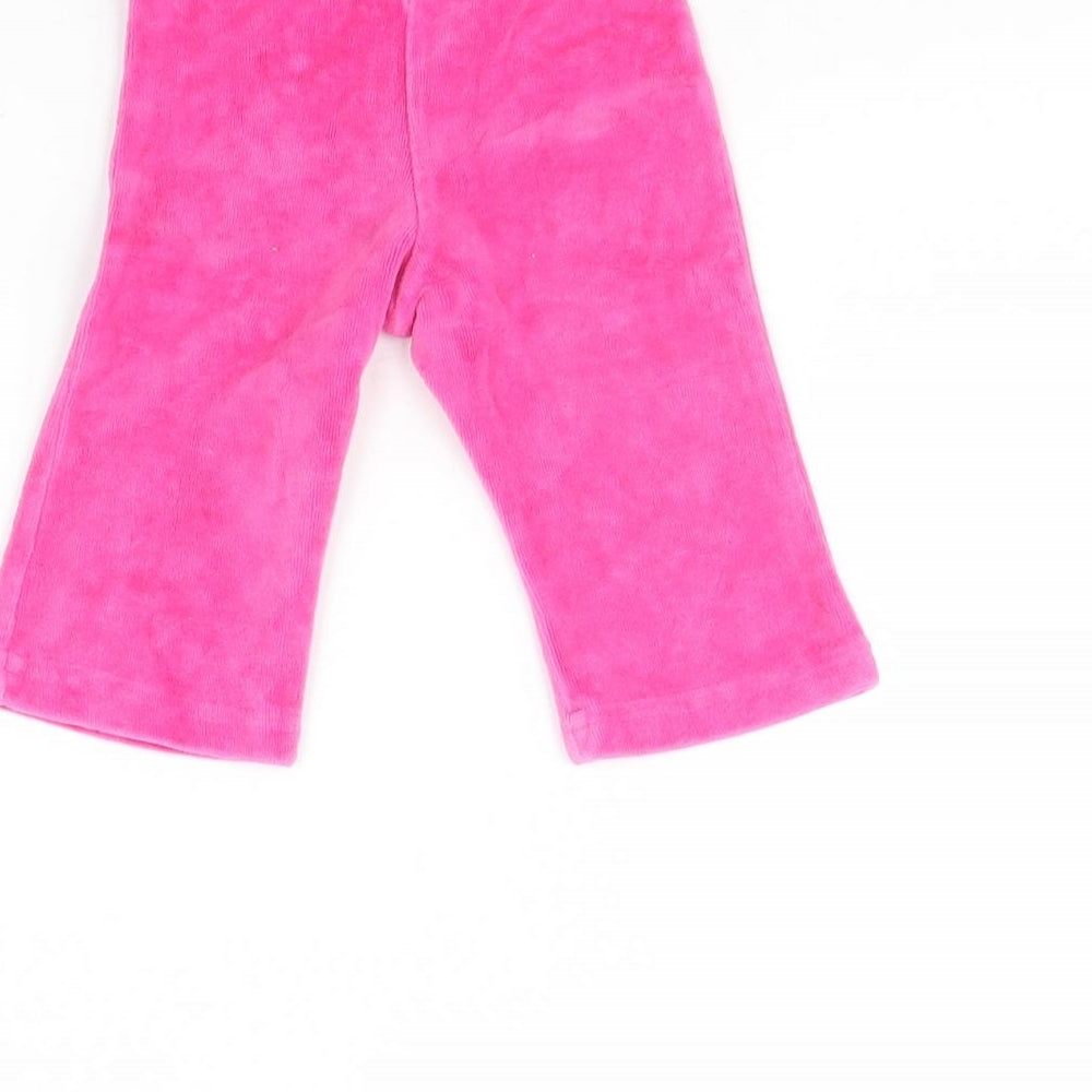 Baby Mac Girls Pink  Corduroy Track Pants Trousers Size 3-6 Months