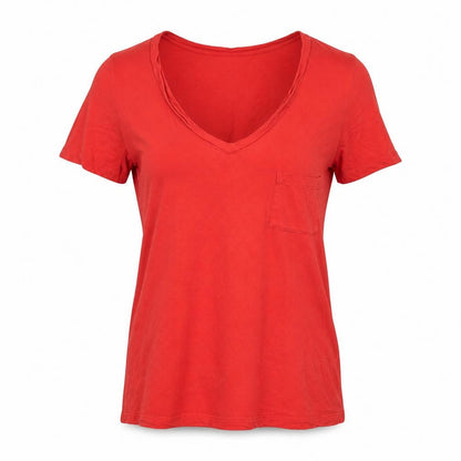 Womens UK Size 12 Warehouse Orange Basic T-Shirt