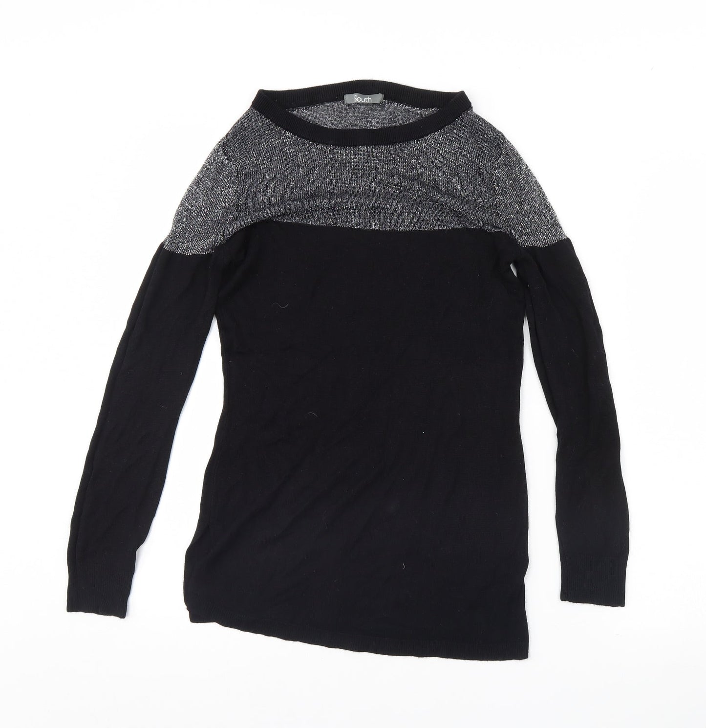 Womens UK Size 10 South Black Pullover Jumper