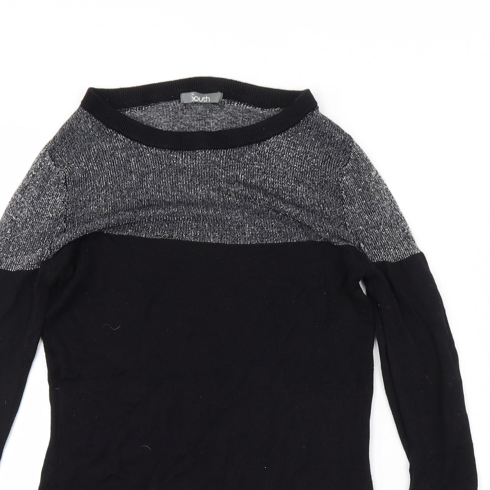 Womens UK Size 10 South Black Pullover Jumper
