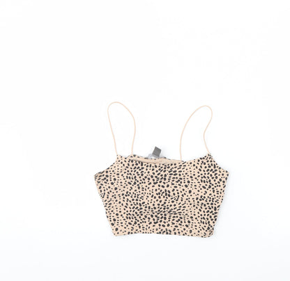 Primark Womens Beige Animal Print  Basic Tank Size S