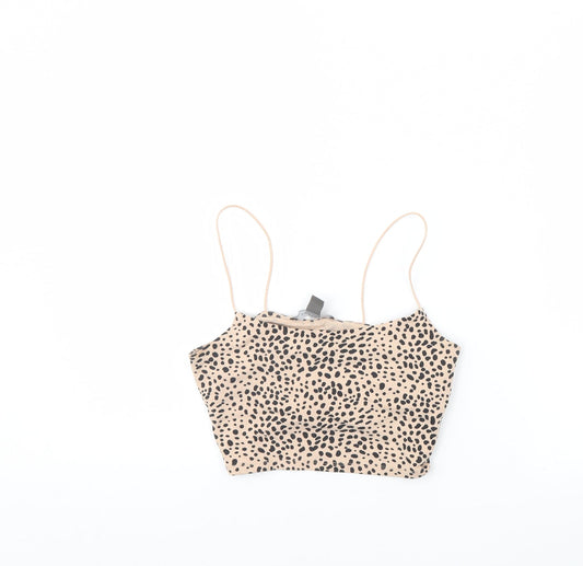 Primark Womens Beige Animal Print  Basic Tank Size S