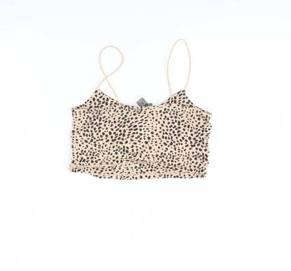 Primark Womens Beige Animal Print  Basic Tank Size S