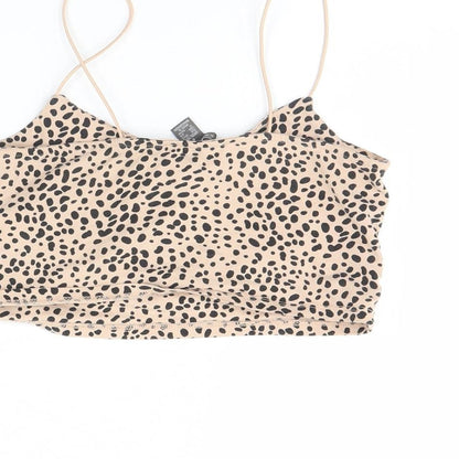 Primark Womens Beige Animal Print  Basic Tank Size S