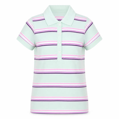 Womens UK Size 8 Moose Green Basic Polo