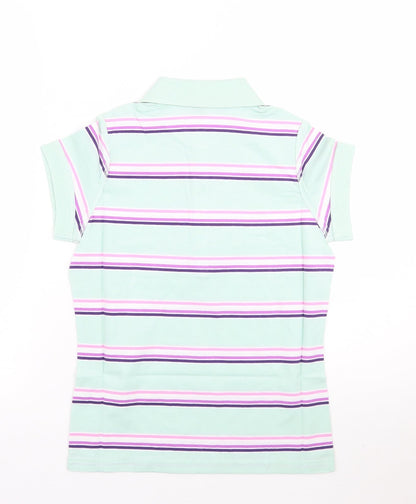 Womens UK Size 8 Moose Green Basic Polo
