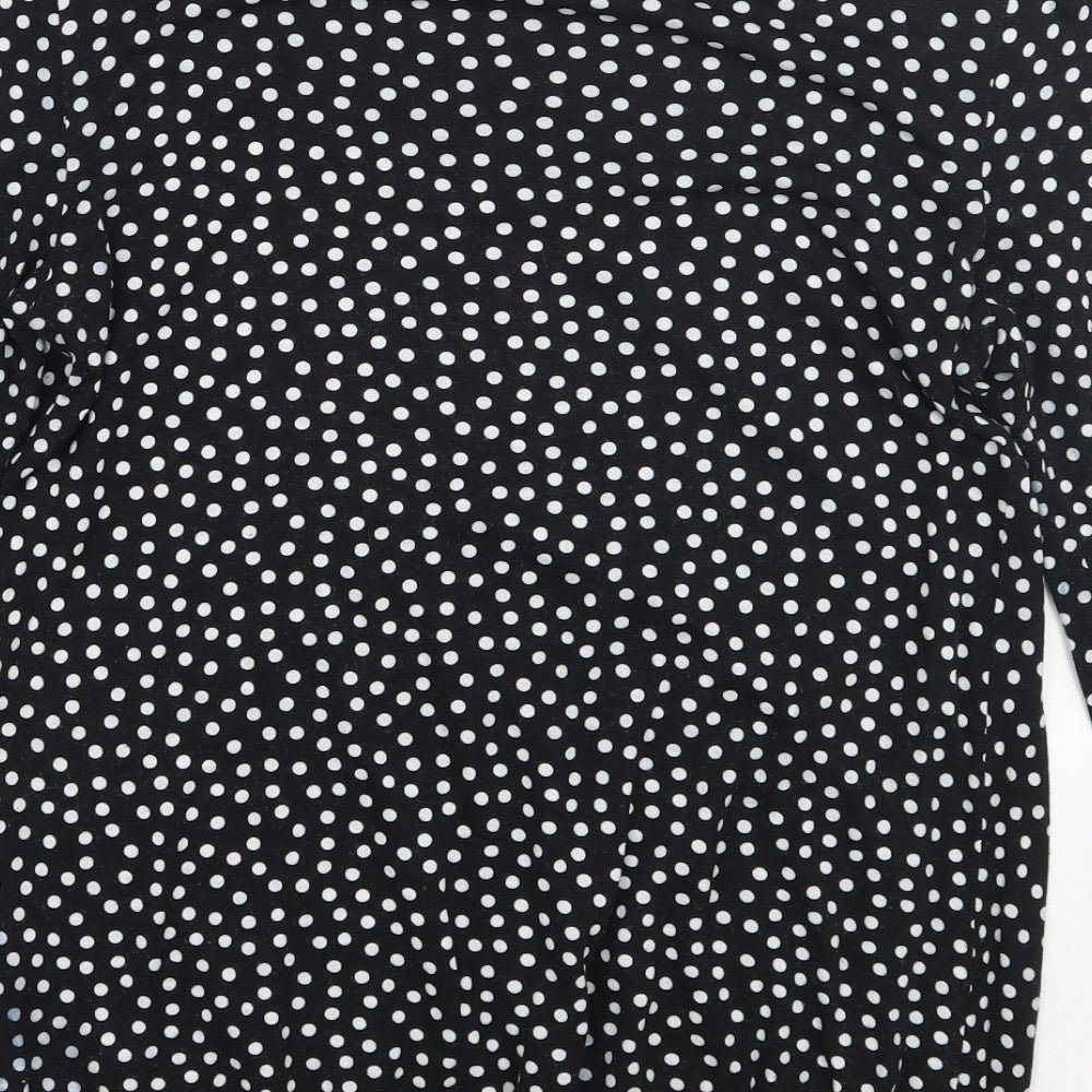 George Womens Black Polka Dot  Basic T-Shirt Size 10