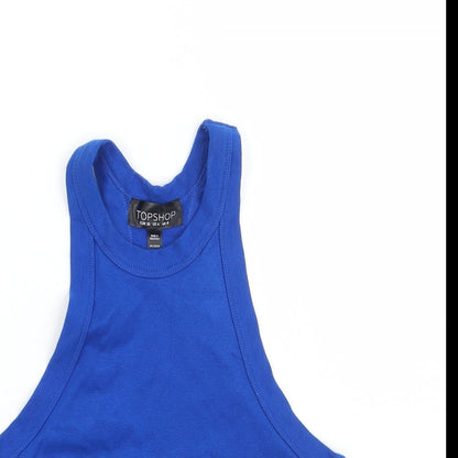 Womens UK Size 6 Topshop Black Cropped Tank