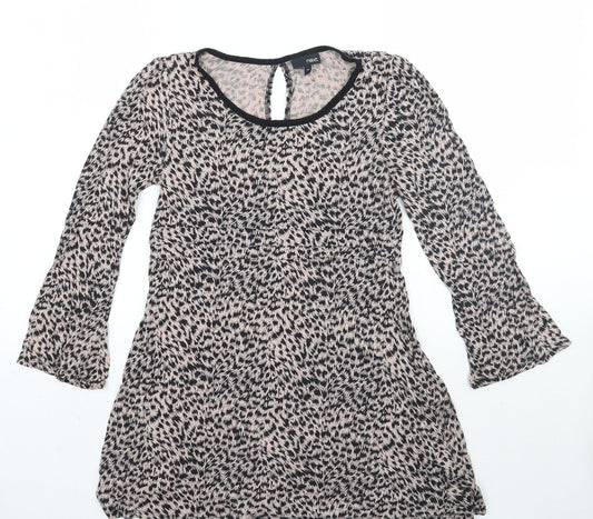 Womens UK Size 10 NEXT Brown Basic Blouse