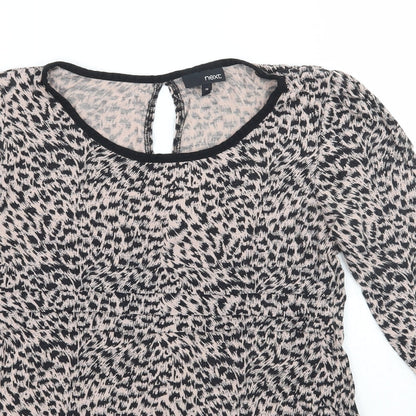 Womens UK Size 10 NEXT Brown Basic Blouse