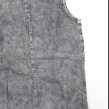Womens UK Size 8 Denim co Grey Basic Button-Up
