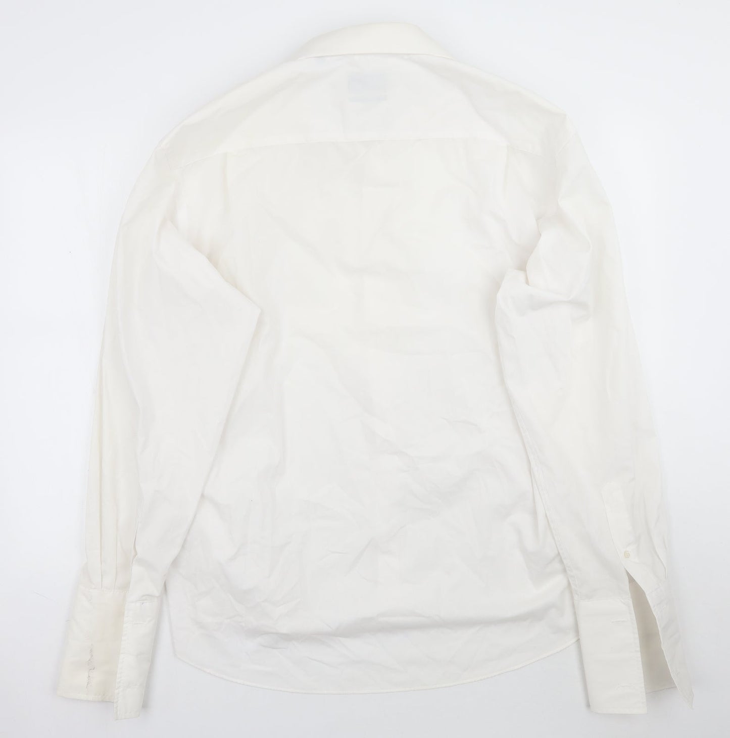 Mens UK Size 17.5 Deha Villand White  Button-Up Long Sleeve Casual Shirt
