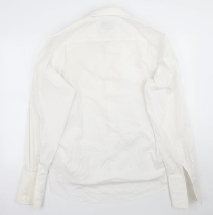 Mens UK Size 17.5 Deha Villand White  Button-Up Long Sleeve Casual Shirt