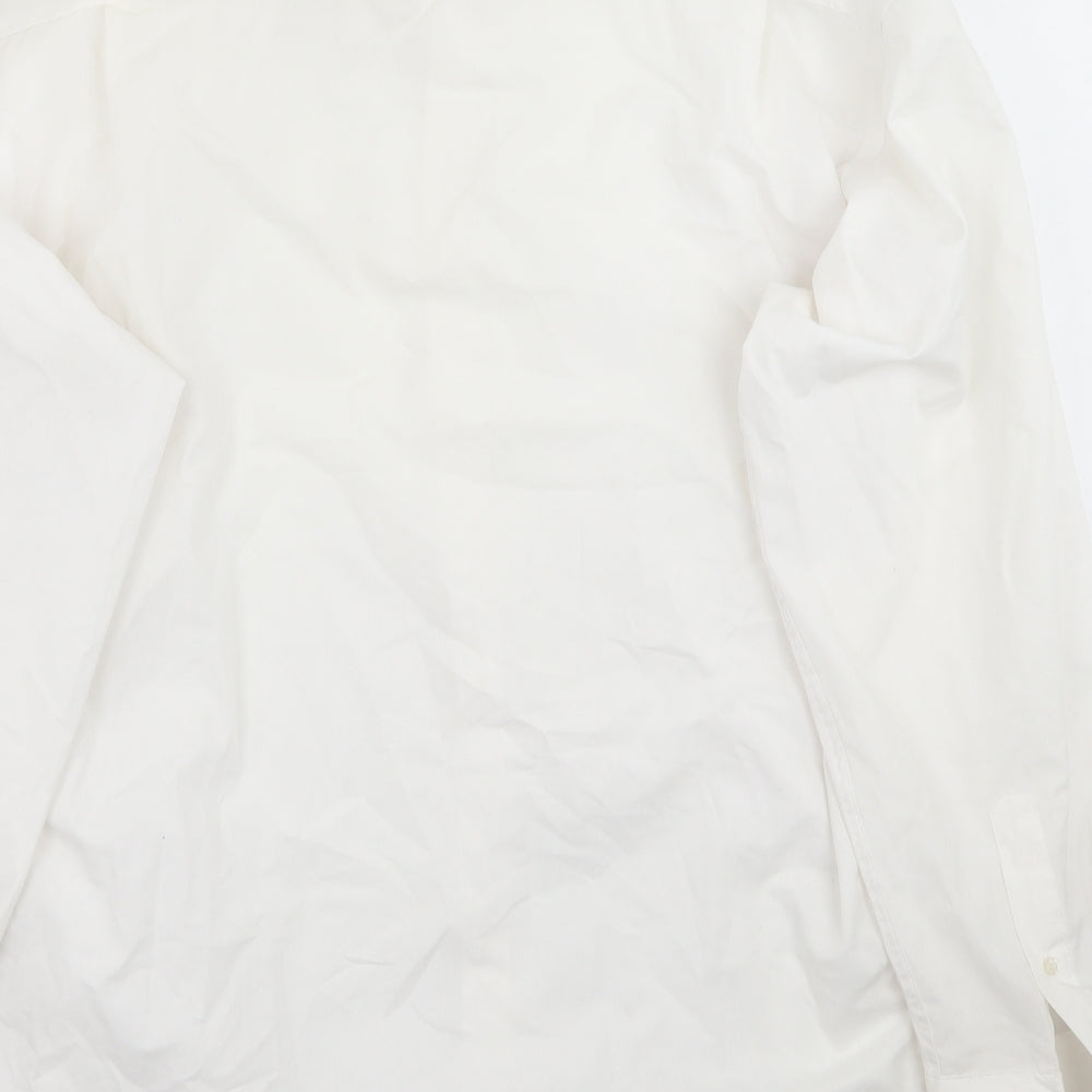Mens UK Size 17.5 Deha Villand White  Button-Up Long Sleeve Casual Shirt