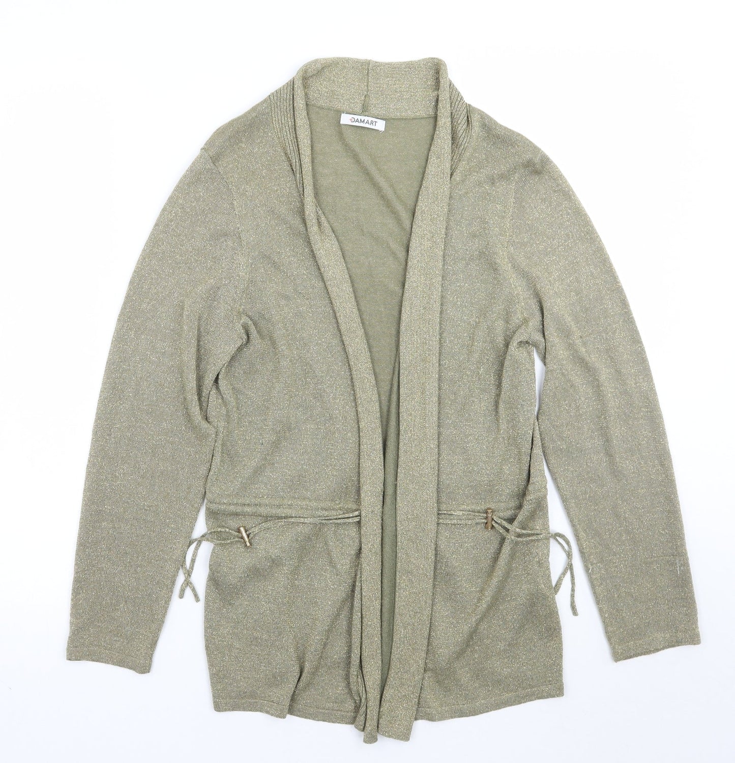 Damart Womens Gold   Cardigan Jumper Size 14