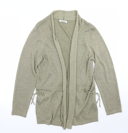 Damart Womens Gold   Cardigan Jumper Size 14