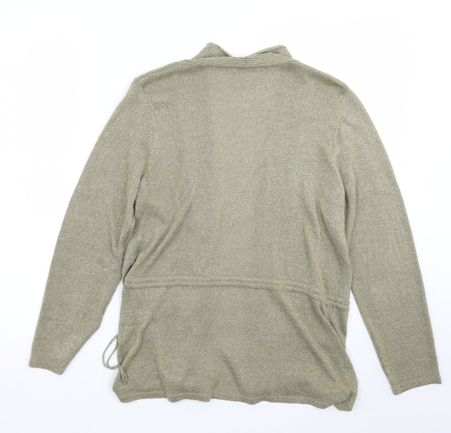 Damart Womens Gold   Cardigan Jumper Size 14