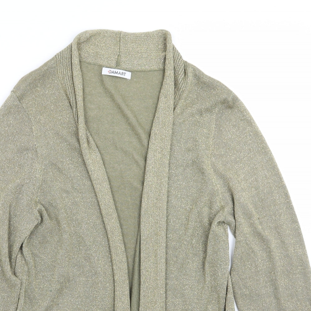 Damart Womens Gold   Cardigan Jumper Size 14