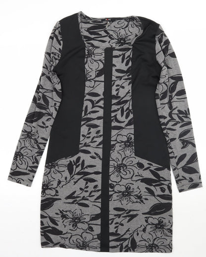 Yest Womens Black Floral  A-Line  Size 10