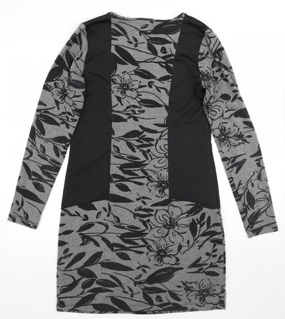 Yest Womens Black Floral  A-Line  Size 10