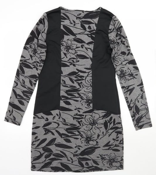 Yest Womens Black Floral  A-Line  Size 10