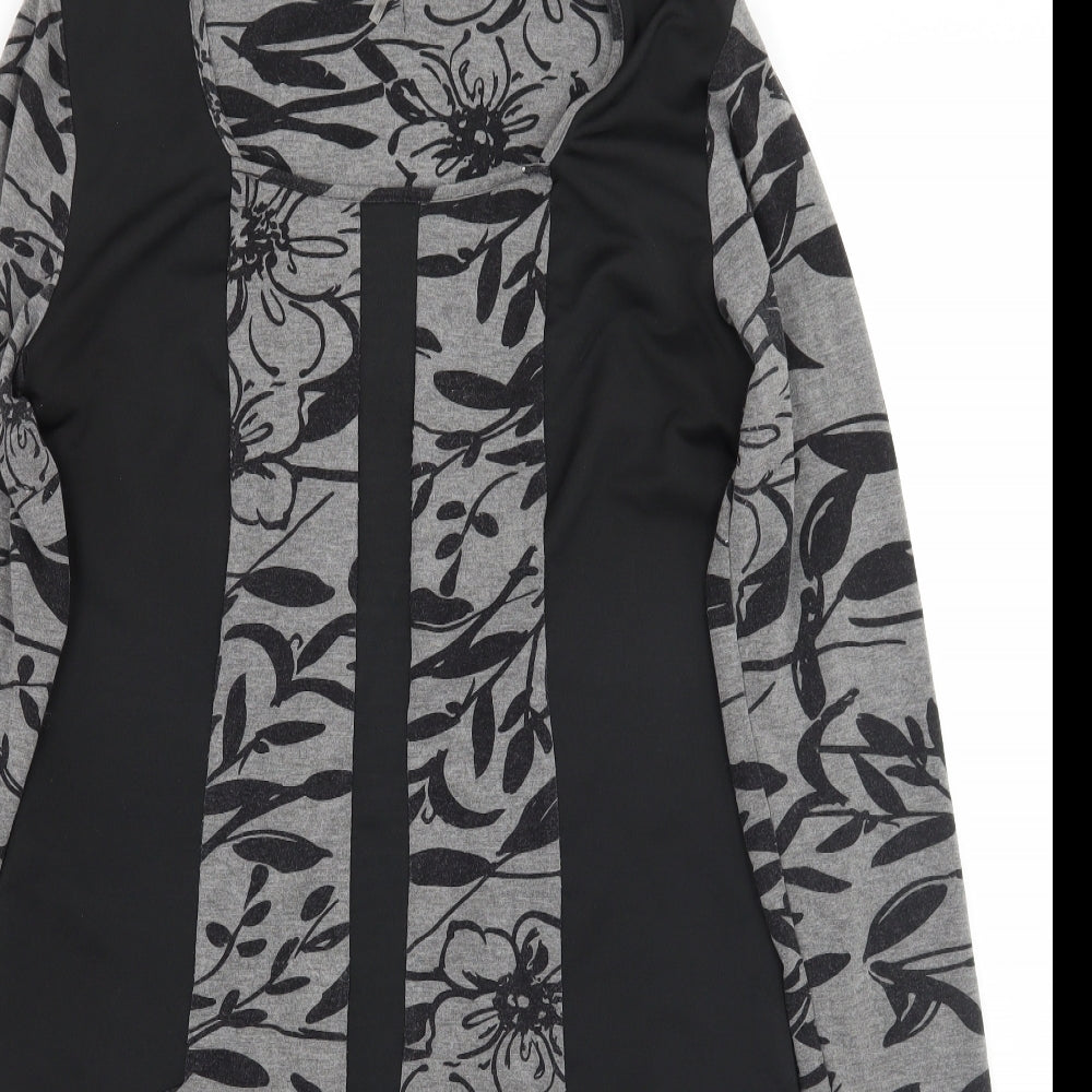 Yest Womens Black Floral  A-Line  Size 10