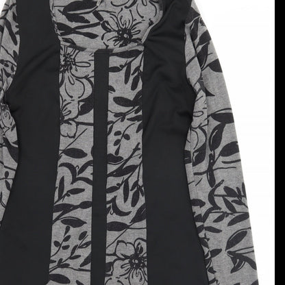 Yest Womens Black Floral  A-Line  Size 10