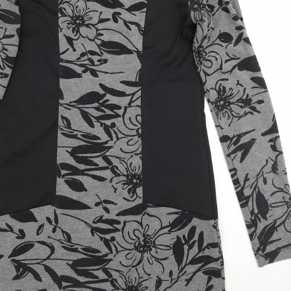 Yest Womens Black Floral  A-Line  Size 10