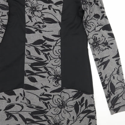 Yest Womens Black Floral  A-Line  Size 10