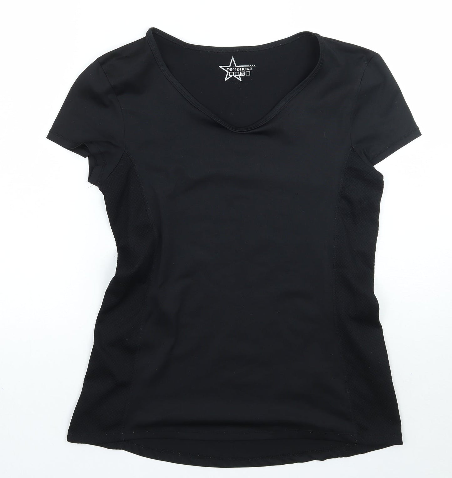 Womens UK Size M Terranova Black Basic T-Shirt