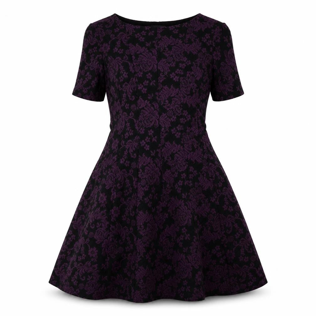 M&S Womens Purple Floral  Bodycon  Size 10