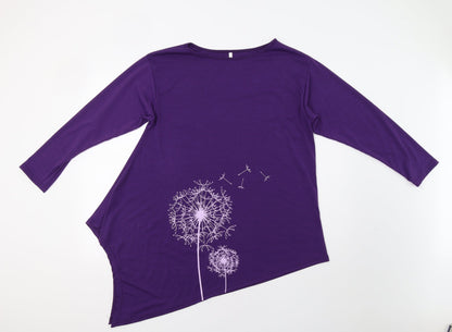 Womens UK Size S Preworn Purple Tunic Blouse