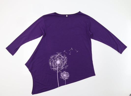 Womens UK Size S Preworn Purple Tunic Blouse