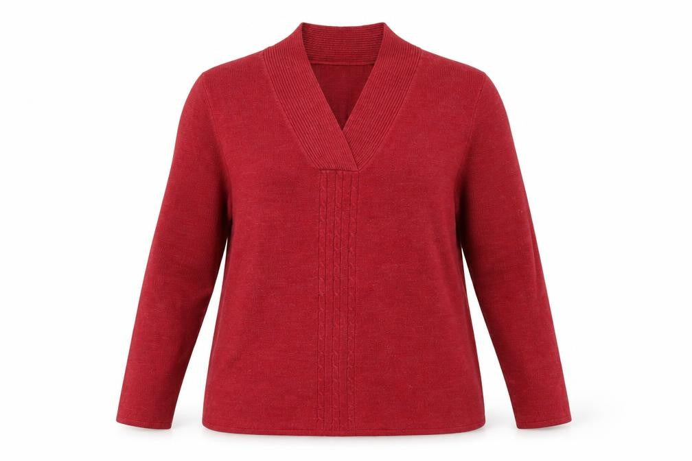Bonmarché Womens Red Pullover Jumper Size M