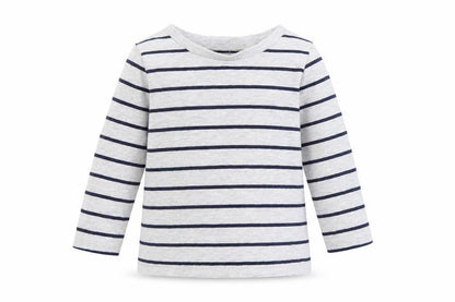 George Baby Grey Striped  Basic T-Shirt Size 12 Months