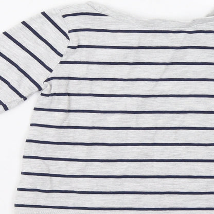 George Baby Grey Striped  Basic T-Shirt Size 12 Months